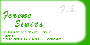 ferenc simits business card